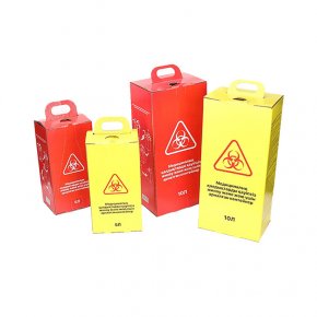 Картонный контейнер для острых предметов