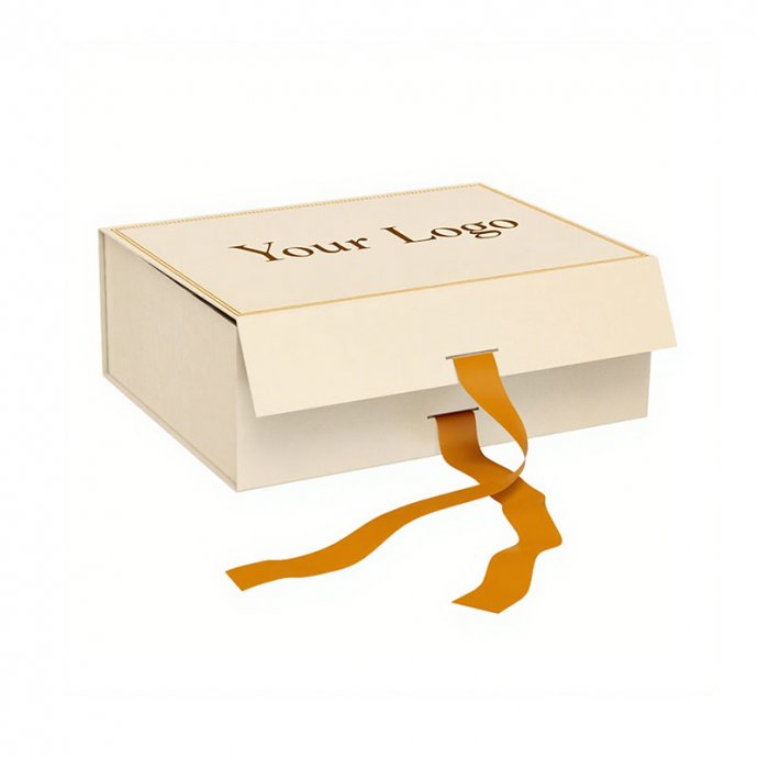 logo ribbon gift box