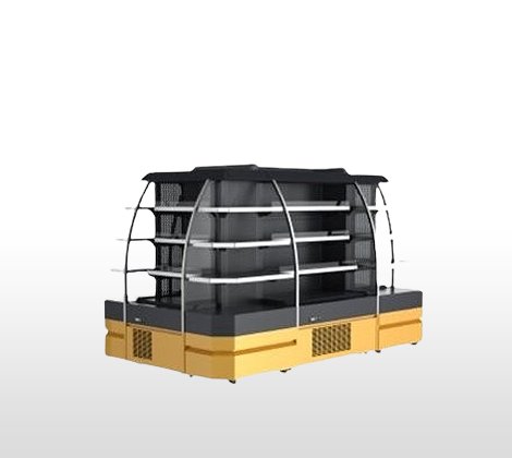 Полувертикальный рекламный холодильник