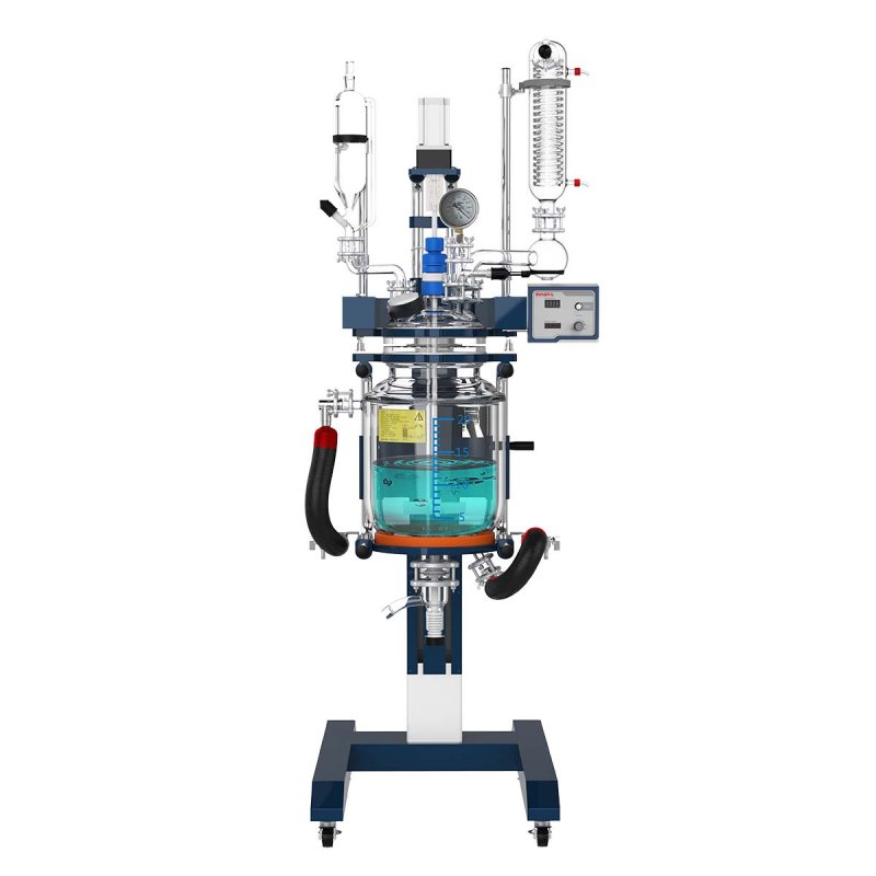 Подъемный стеклянный реактор