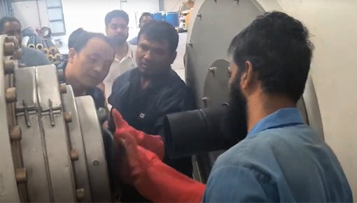 Линия экструдера для производства полиэтиленовой оболочки в Саудовской Аравии