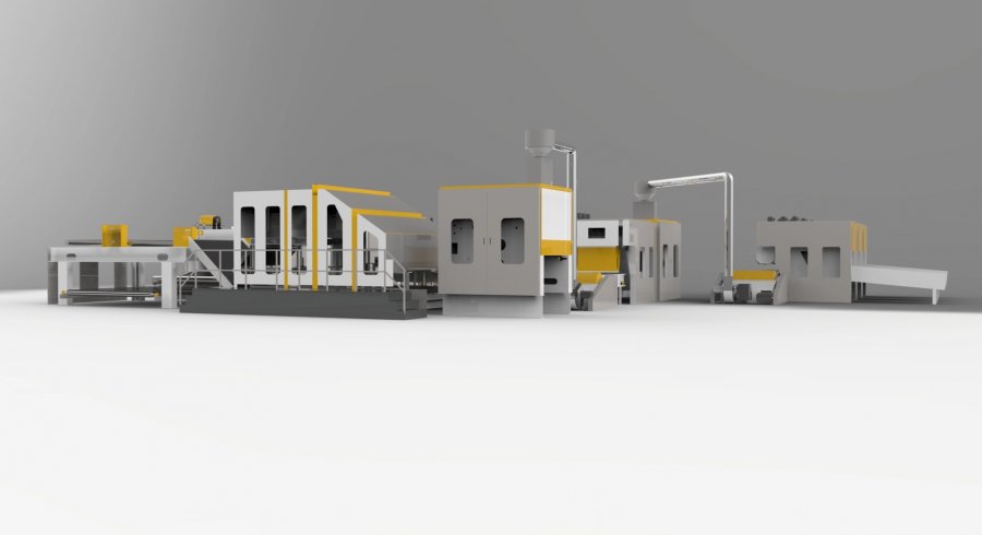 Линия по производству брезента и войлока