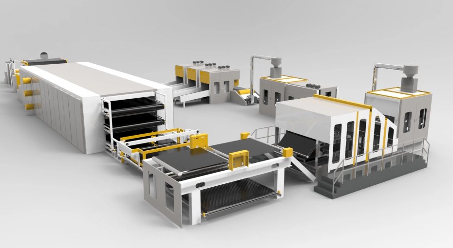 Линия по производству бесклеевой ваты