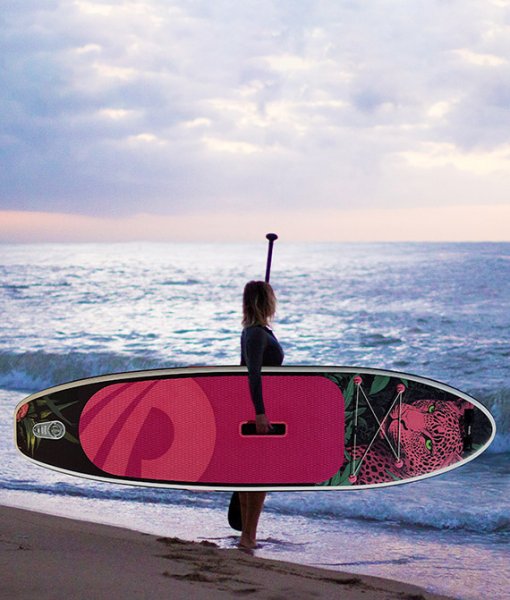 SUP-доска Leopard (розовая)