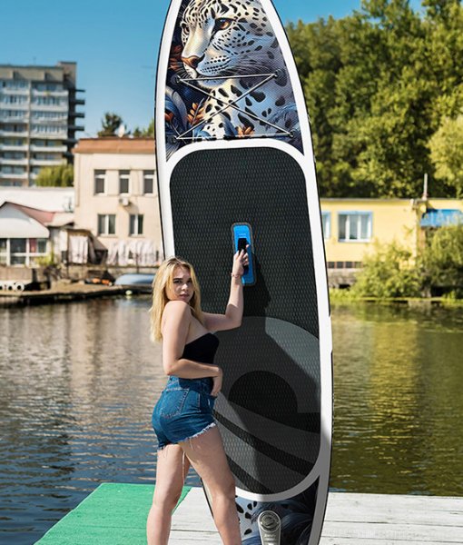Доска для SUP-серфинга Leopard (серая)