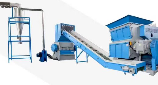 Технологический процесс линии по измельчению и дроблению пластиковых изделий