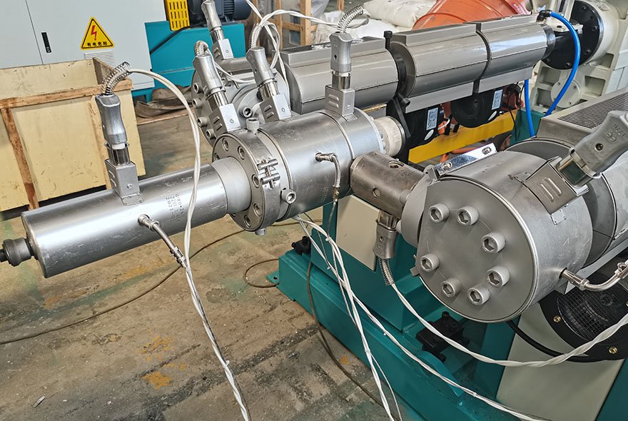 Double wall corrugated pipe production line