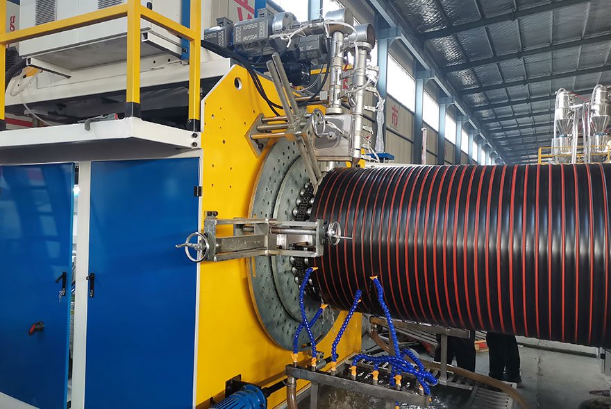 HDPE hollow wall winding pipe extrusion line