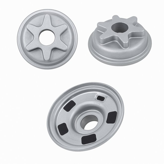 детали из оцинкованного металла, изготовленные методом штамповки