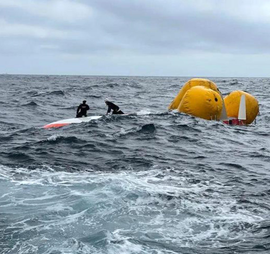 Открытый парашютный подъемный мешок