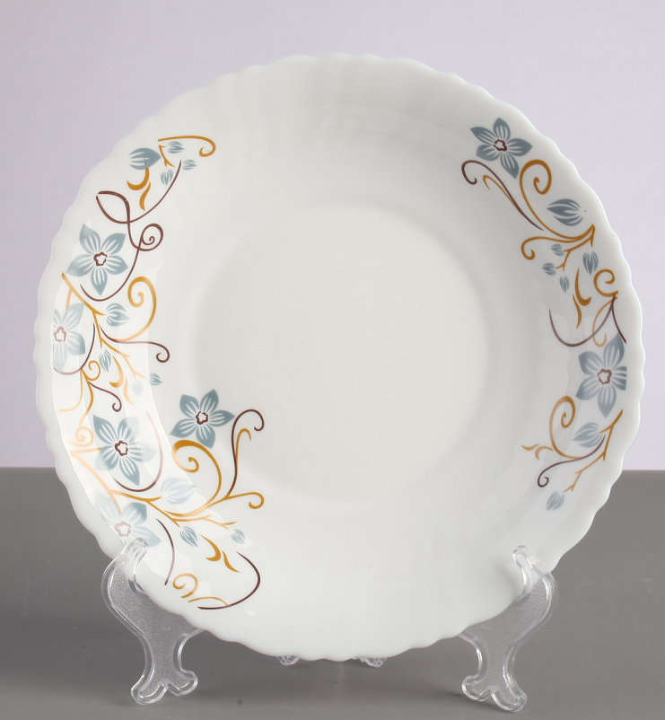 ТЕПЛОСТОЙКАЯ ТАРЕЛКА ИЗ ОПАЛОВОГО СТЕКЛА