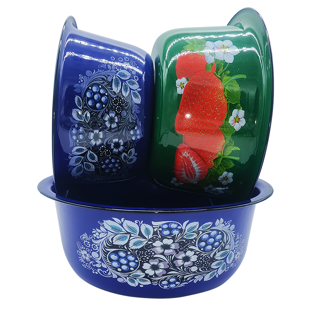 ЭМАЛИРОВАННЫЕ ТАЗЫ, ГЛУБОКИЕ 24-32СМ