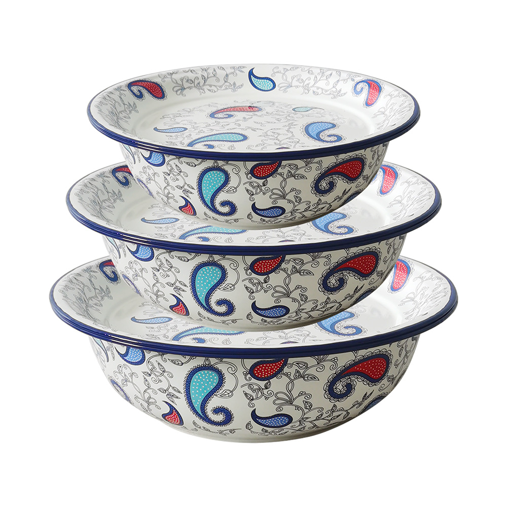 ЭМАЛИРОВАННЫЕ ТАЗЫ С КРЫШКОЙ 30-40СМ