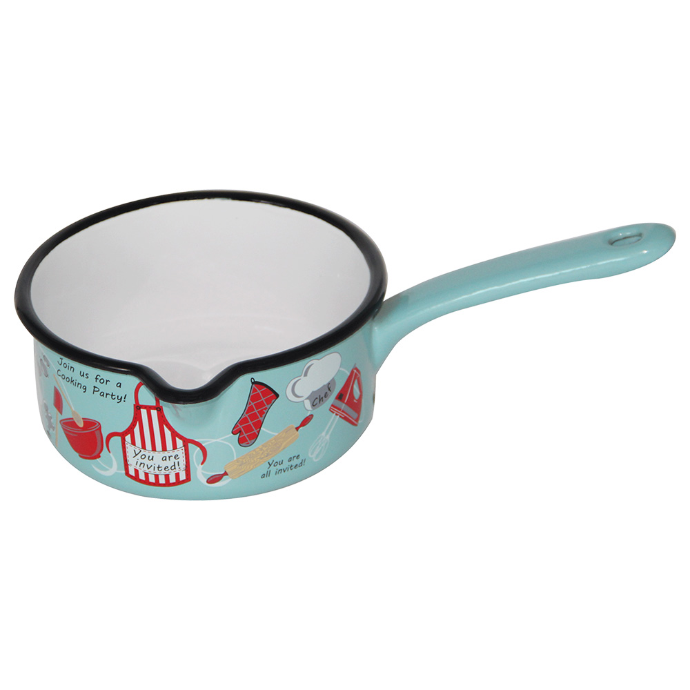 ЭМАЛИРОВАННЫЙ КОВШ С НОСИКОМ