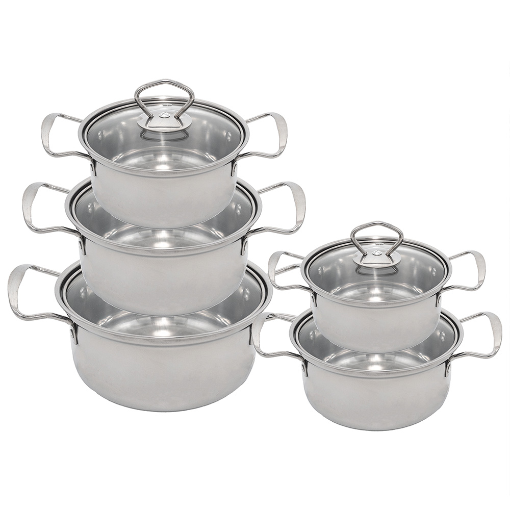 КАСТРЮЛИ В НАБОРЕ ИЗ НЕРЖАВЕЮЩЕЙ СТАЛИ