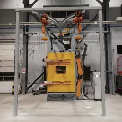 Hook type shot blasting machine