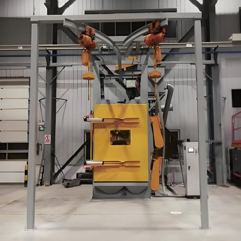 Hook type shot blasting machine