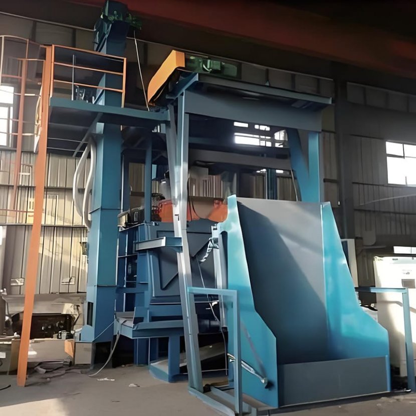 Metal track type shot blasting machine