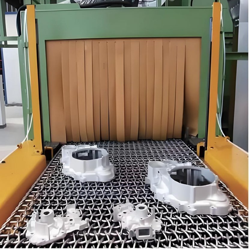 Mesh belt shot blasting machine