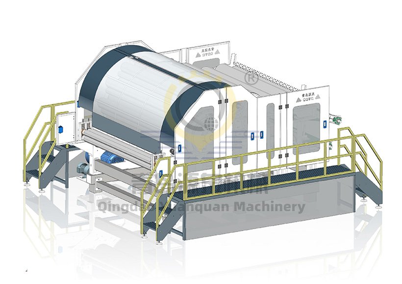 Одноцилиндровая двухсъемная кардочесальная машина