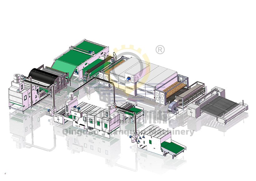Линия по производству мягкой ваты энергосберегающего типа