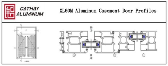 Алюминиевые профили для распашных дверей XL60M