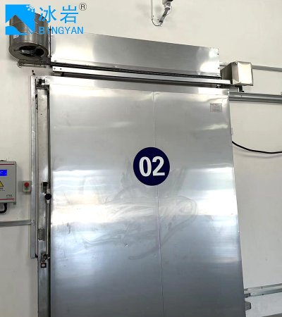 Электрическая раздвижная дверь из нержавеющей стали для холодильных камер