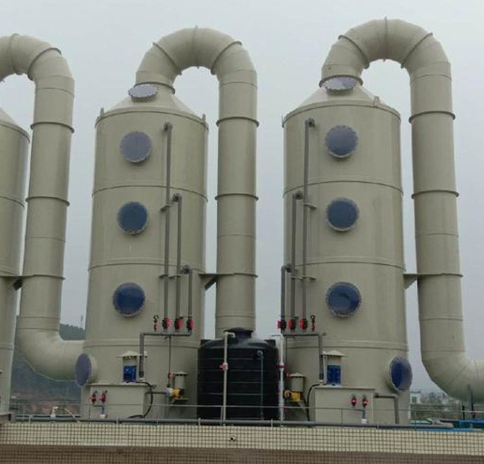 Описание оборудования для очистки отходящих газов от сернокислотного тумана
