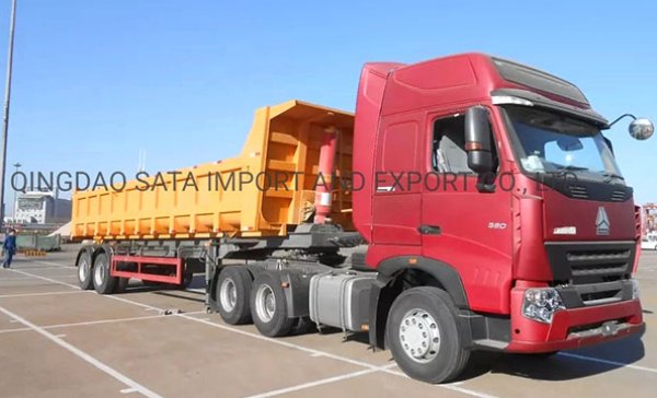 Заводская поставка 2 или 3 полуприцепа с задней разгрузкой Alxes на продажу