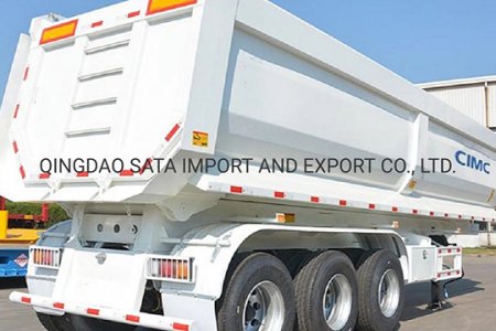 3 Axles U Shape Rear Dump Box Tipper Truck Semi Trailer