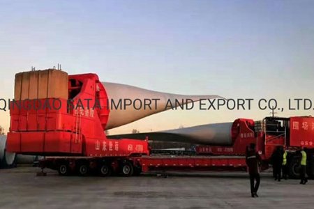 Wind Turbine Blade Transport Hydraulic Low Bed Semi Trailer