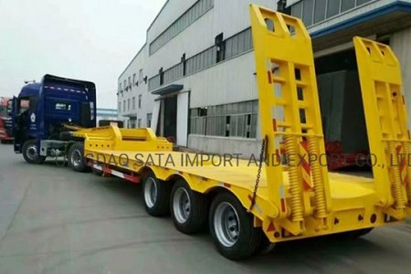Heavy Duty Transport 2/3/4 Axles Lowbed Truck Trailer