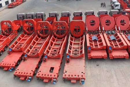 Wind Turbine Blade Transport Hydraulic Low Bed Semi Trailer