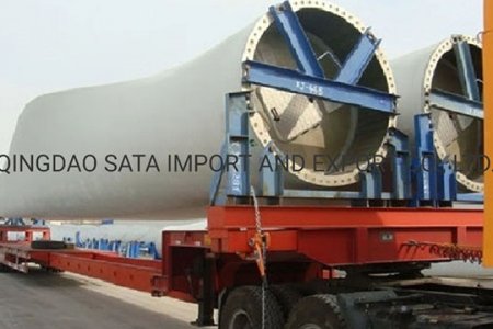 Wind Turbine Blade Transport Hydraulic Low Bed Semi Trailer