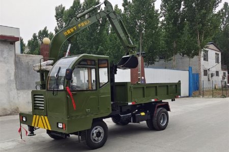 Колесный экскаватор на колесном ходу