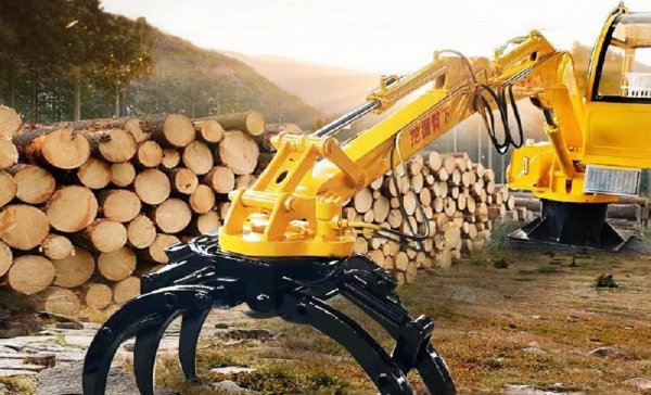 Роторный захват для дерева