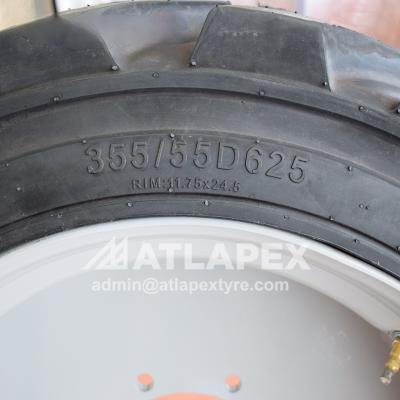 Шина ATLAPEX с пенополиуретановым наполнителем 355/55D625: Бескомпромиссная безопасность для подъемных платформ JLG E600. (2)