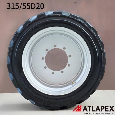 Шина ATLAPEX с пенополиуретановым наполнителем 315/55D-20: идеальное решение для повышения производительности и долговечности подъемников с телескопической стрелой. (1)