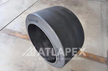 Шина ATLAPEX Premium 28X10-22 PNSM цельнолитая, напрессовываемая, для использования на наземном оборудовании авиации.