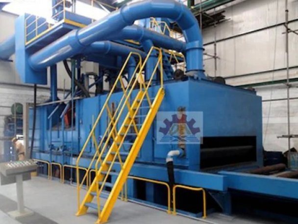 Дробеметная установка для обработки стальных листов