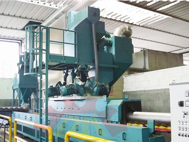Steel pipes shot blasting machine