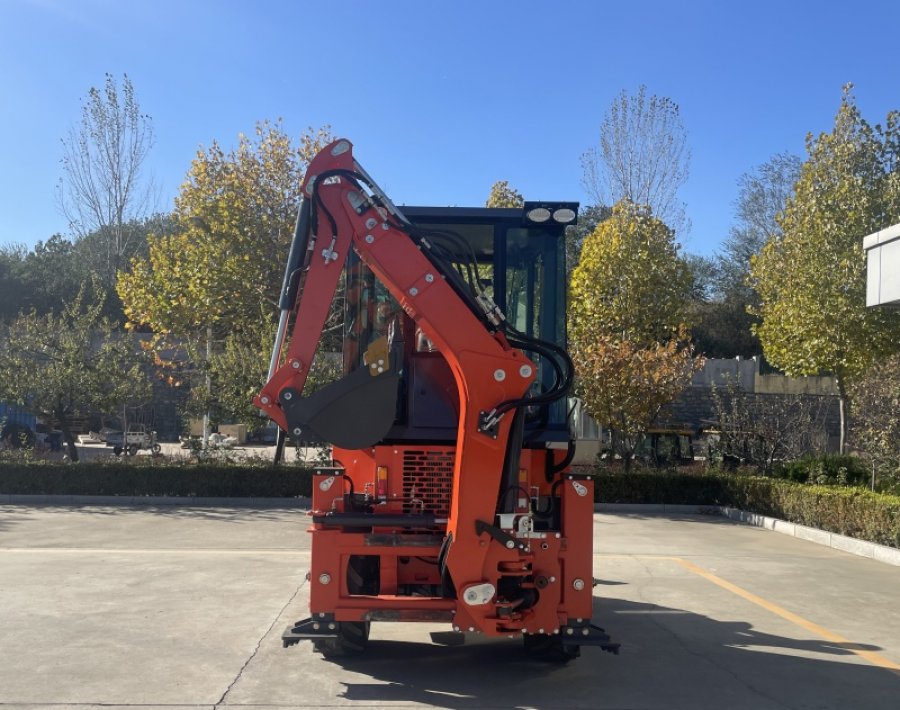 Навесное оборудование для экскаватора-погрузчика — телескопическая стрела для копания сзади