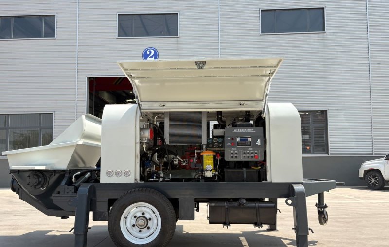 Высокопроизводительный дизельный прицепной бетононасос