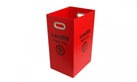 Круглый мусорный контейнер из гофрированного пластика PP