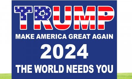 трамп кампания двор знаки