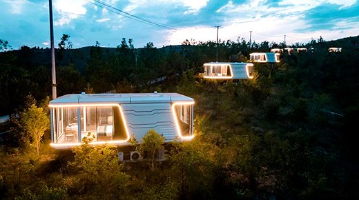 Внутри космического капсульного дома: умная жизнь и современный дизайн