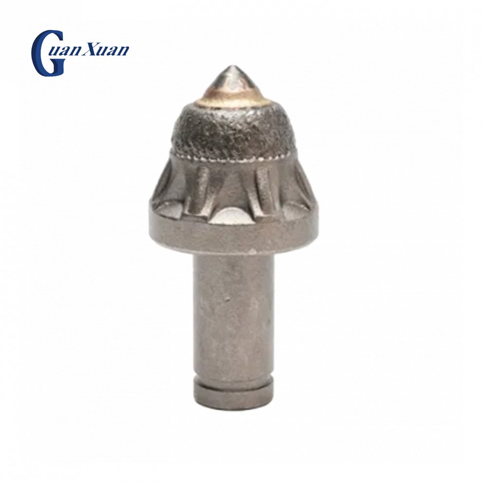 Буровая установка цилиндрического типа для бурения грунта с пулевидными зубьями