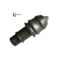 Буровая установка цилиндрического типа для бурения грунта с пулевидными зубьями