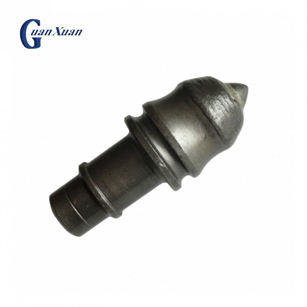 Буровая установка цилиндрического типа для бурения грунта с пулевидными зубьями