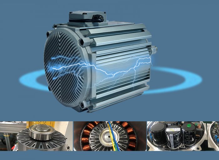 Двигатель с синхронным преобразователем частоты и постоянными магнитами